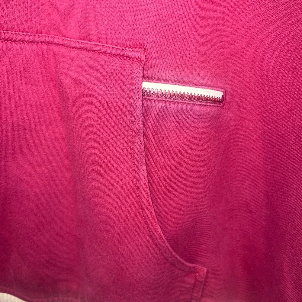 Nike Team Vintage Hoodie Mens 2XL Burgundy Maroon Cream Heavyweight Fleece Stash